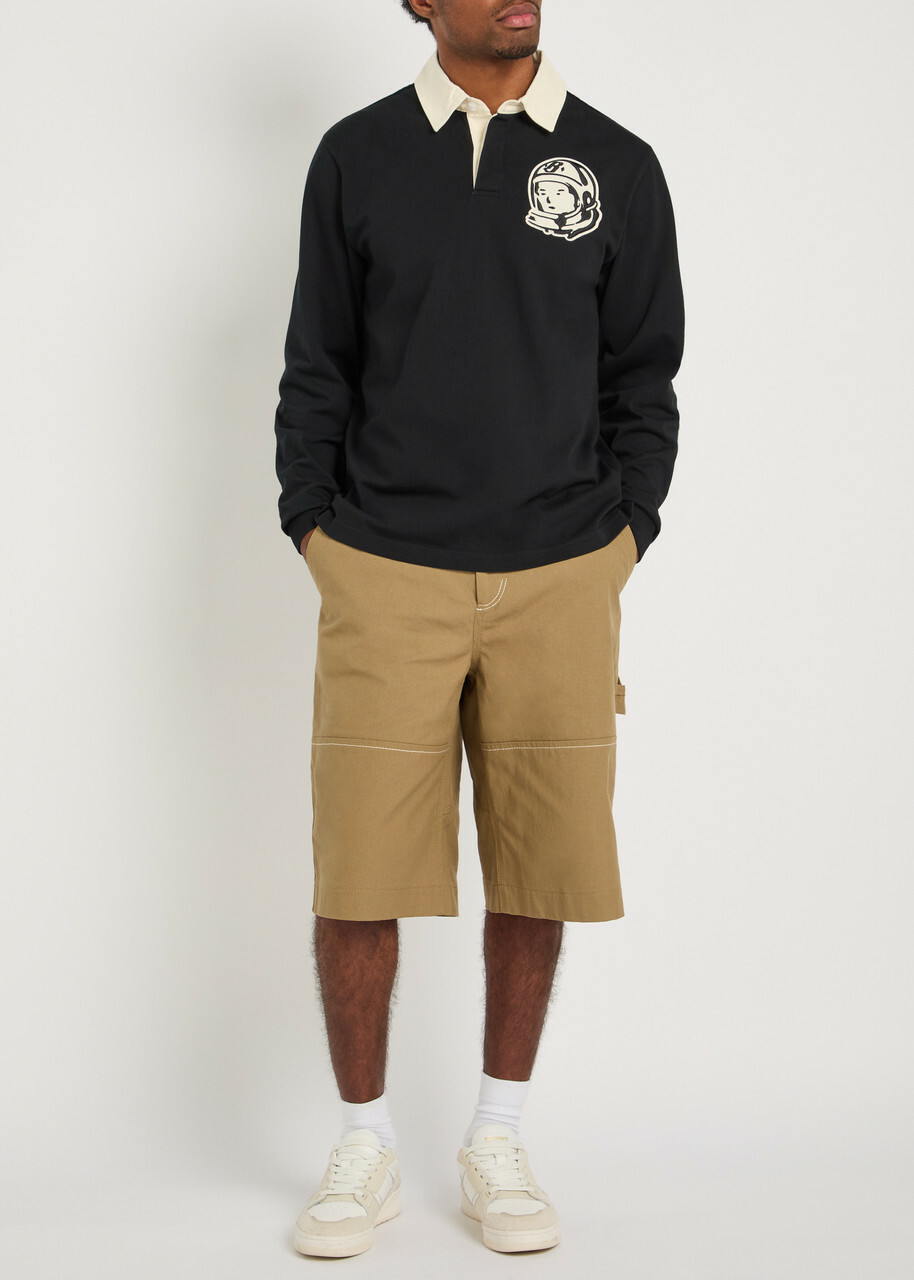 Billionaire Boys Club Appliquéd Cotton Rugby top Black