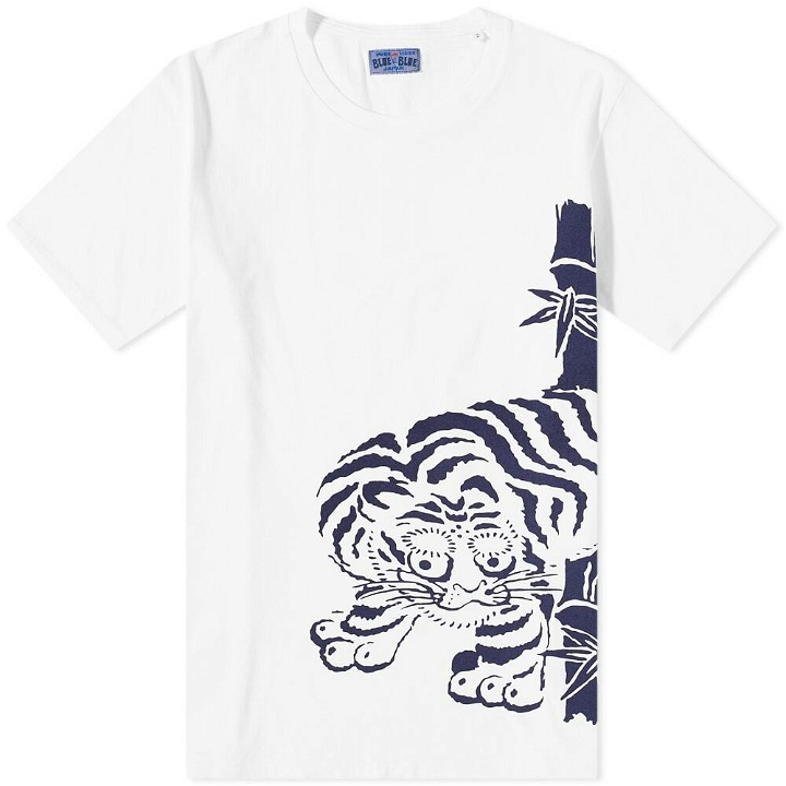 Photo: Blue Blue Japan Men's Bamboo Tiger T-Shirt in White