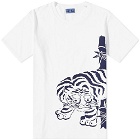 Blue Blue Japan Men's Bamboo Tiger T-Shirt in White