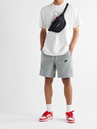 NIKE - Sportswear Logo-Appliquéd Cotton-Blend Jersey Drawstring Shorts - Gray