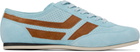 TOM FORD Blue Perforated Suede Brook Sneakers