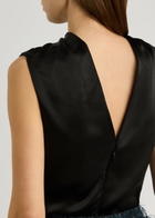 Roksanda Maris Silk-satin top Black