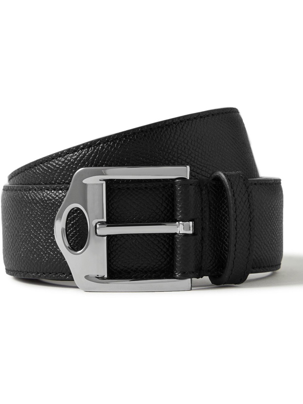Photo: BURBERRY - 3.5cm Pebble-Grain Leather Belt - Black