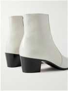 SAINT LAURENT - Vassili 60 Leather Boots - White