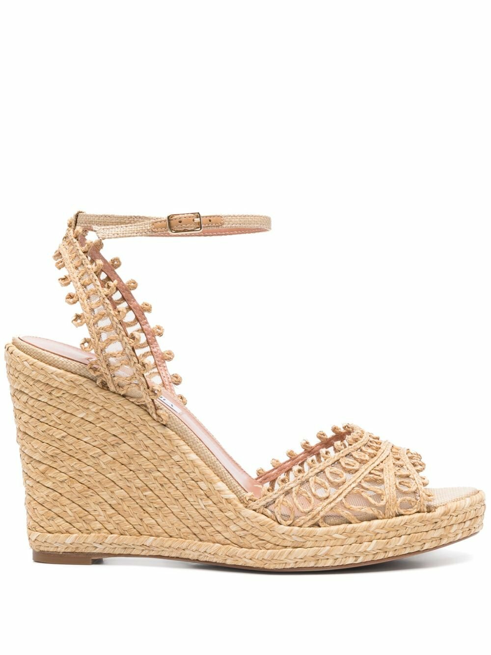 ◆AQUAZZURA◆サンバースト 120 エスパドリーユ ウェッジ Sunburst 120 espadrille wedges in blue - Aquazzura | Mytheresa