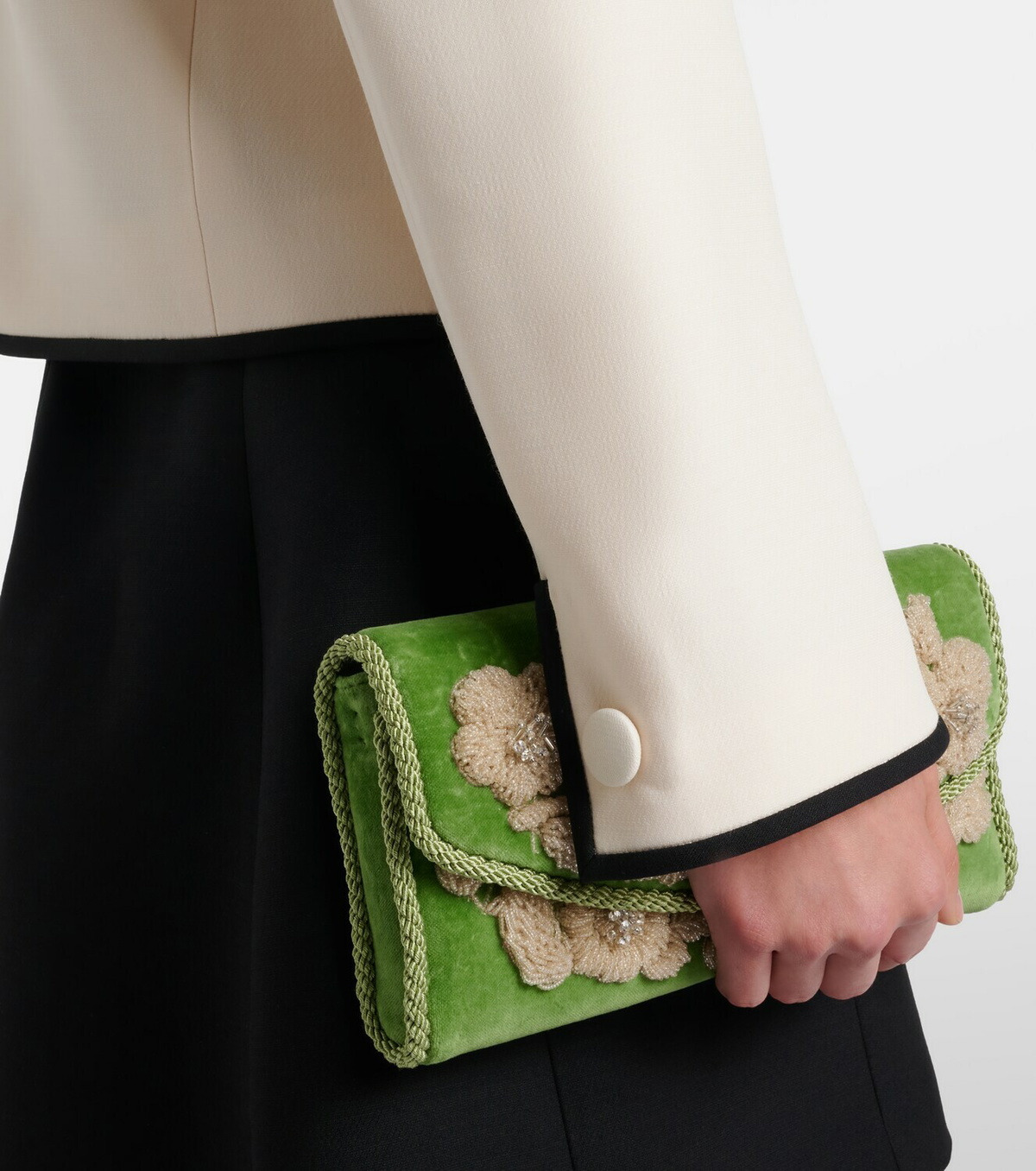 Valentino Crepe Couture scalloped jacket
