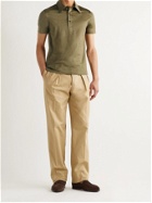 GIULIVA HERITAGE - Enzo Slim-Fit Cotton-Jersey Polo Shirt - Green - IT 52