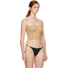 Dolce and Gabbana Beige Tulle Short Bustier