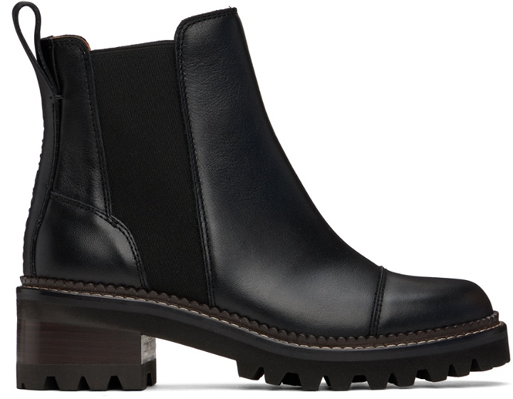 Photo: See by Chloé Black Mallory Chelsea Boots