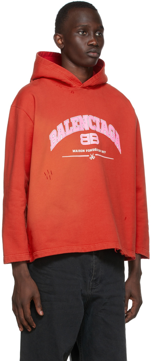 Balenciaga orange maison distressed hoodie SZ:S – Bankofgrails