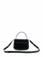 Ami Alexandre Mattiussi Black Handbag With Adc Patch On The Front And Adjustable And Removable Shoulder Strap In Leather Woman