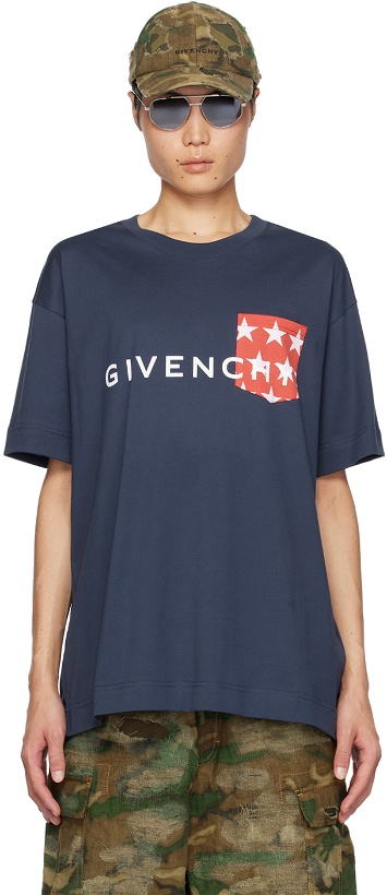 Photo: Givenchy Navy Pocket T-Shirt