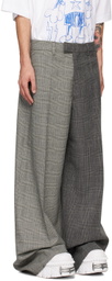 VETEMENTS Gray Split Deconstructed Tailored Trousers