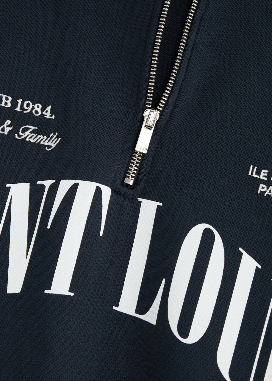 Club 1984 Saint Louis Half-zip Cotton Sweatshirt Club 1984