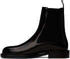 Burberry Black Leather Tux High Chelsea Boots