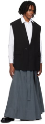 Jil Sander Black Single-Breasted Vest