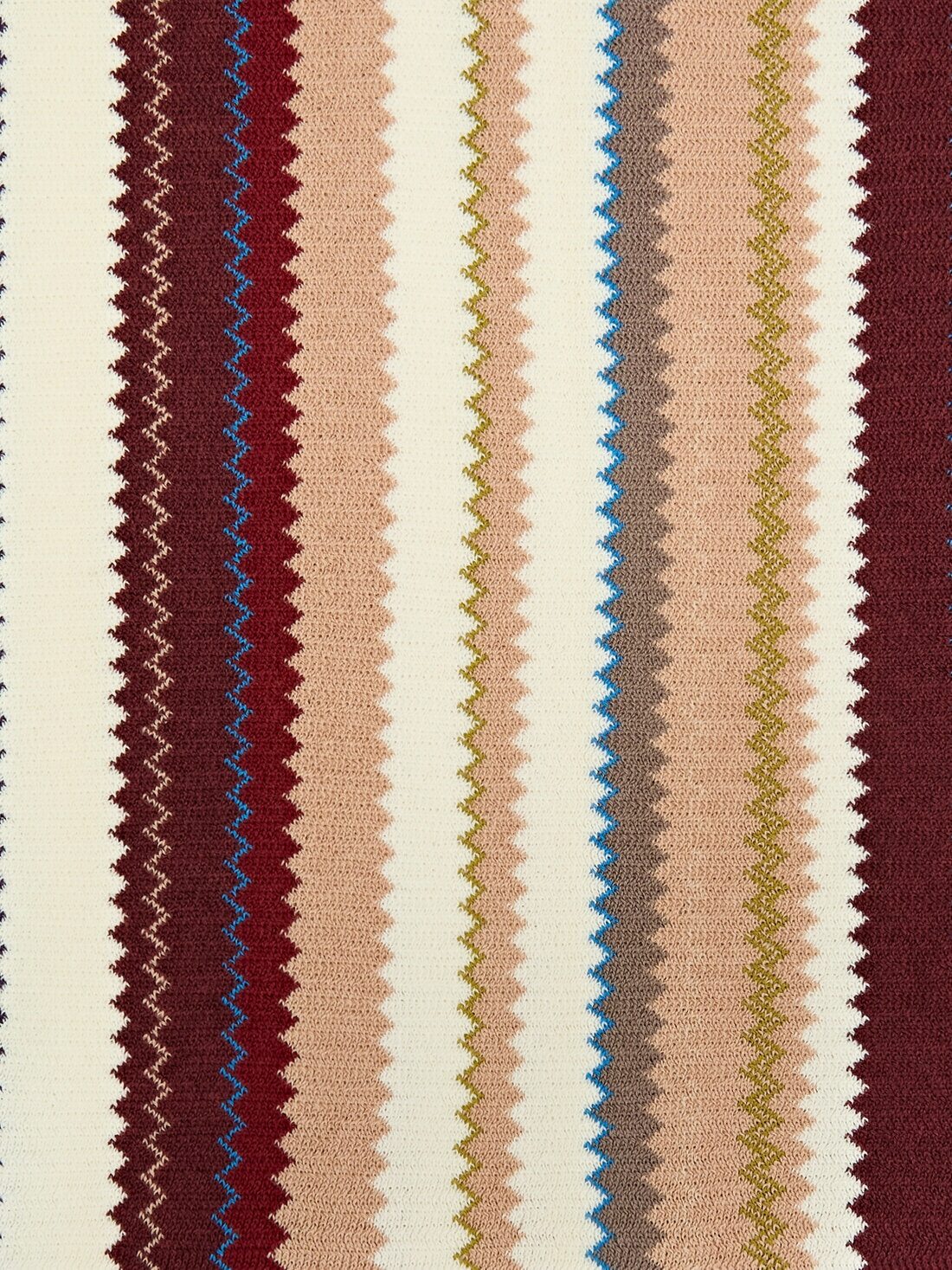 Missoni - Zig zag wool-blend scarf with fringes, Men, Multicoloured