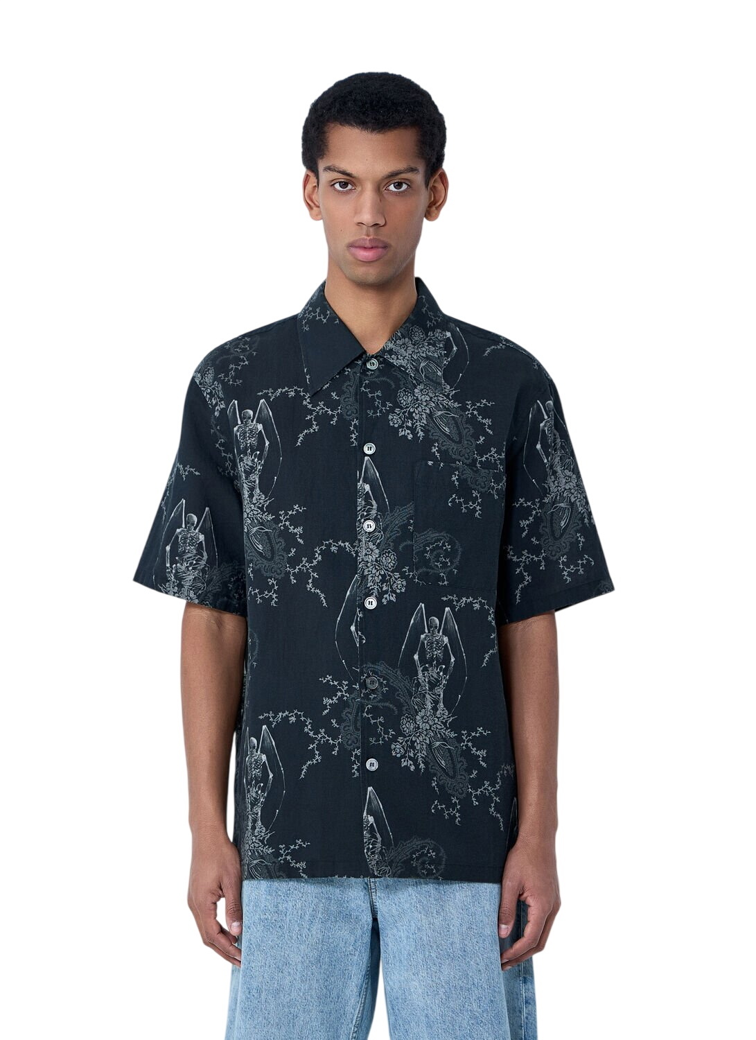 OUR LEGACY Purple & Gray Borrowed BD Shirt Our Legacy