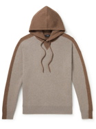 Theory - Alcos Colour-Block Wool-Blend Hoodie - Neutrals