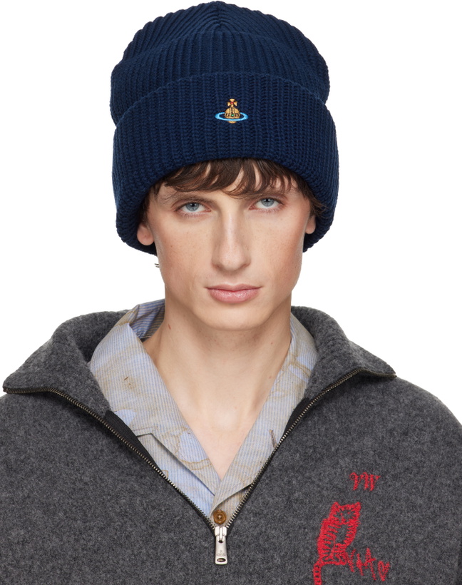 Photo: Vivienne Westwood Navy Sporty Beanie