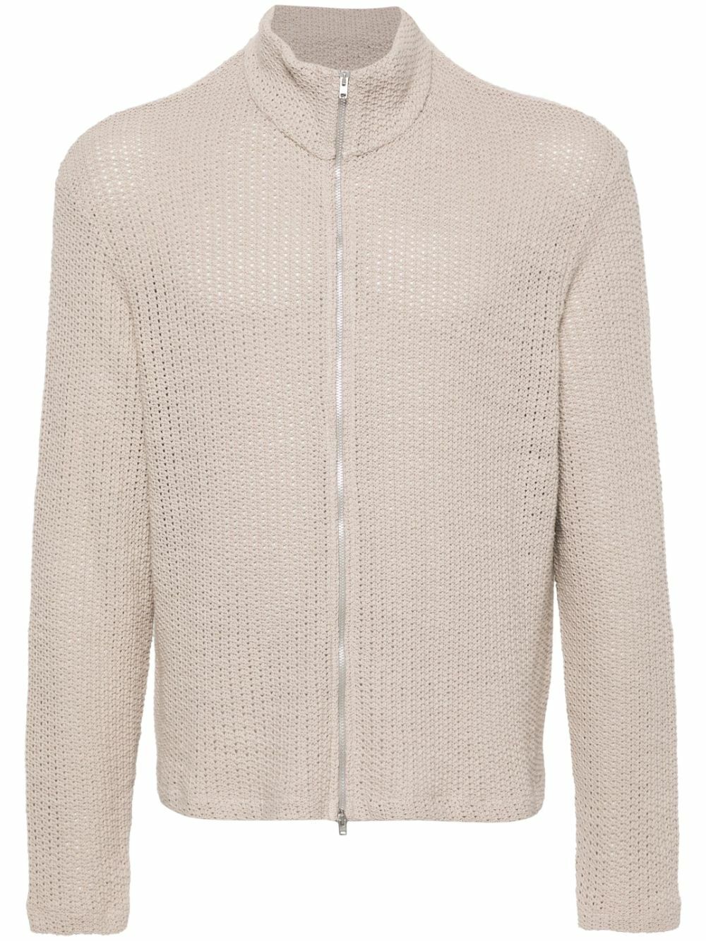 OUR LEGACY Beige Shrunken Zip-Up Cardigan Our Legacy