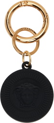 Versace Black Medusa Biggie Air Tag Keychain