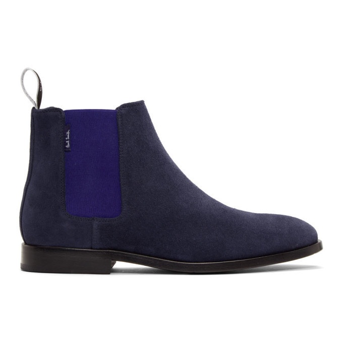 Photo: PS by Paul Smith Navy Gerald Chelsea Boots