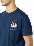 MC2 Saint Barth Man Cotton T-shirt With Spritz Obsessed Embroidery