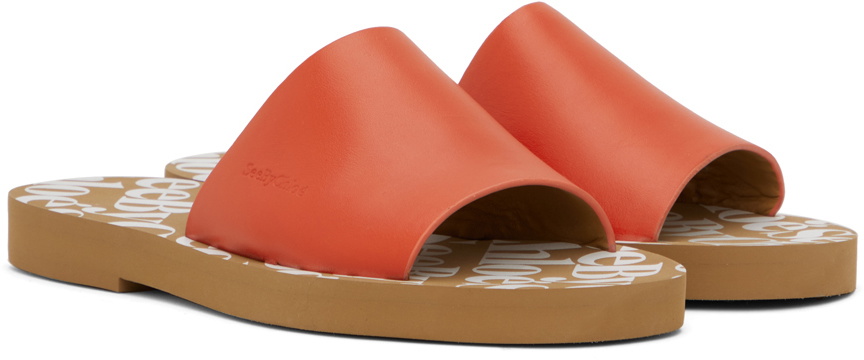 See by Chloé Orange Essie Slide Mules