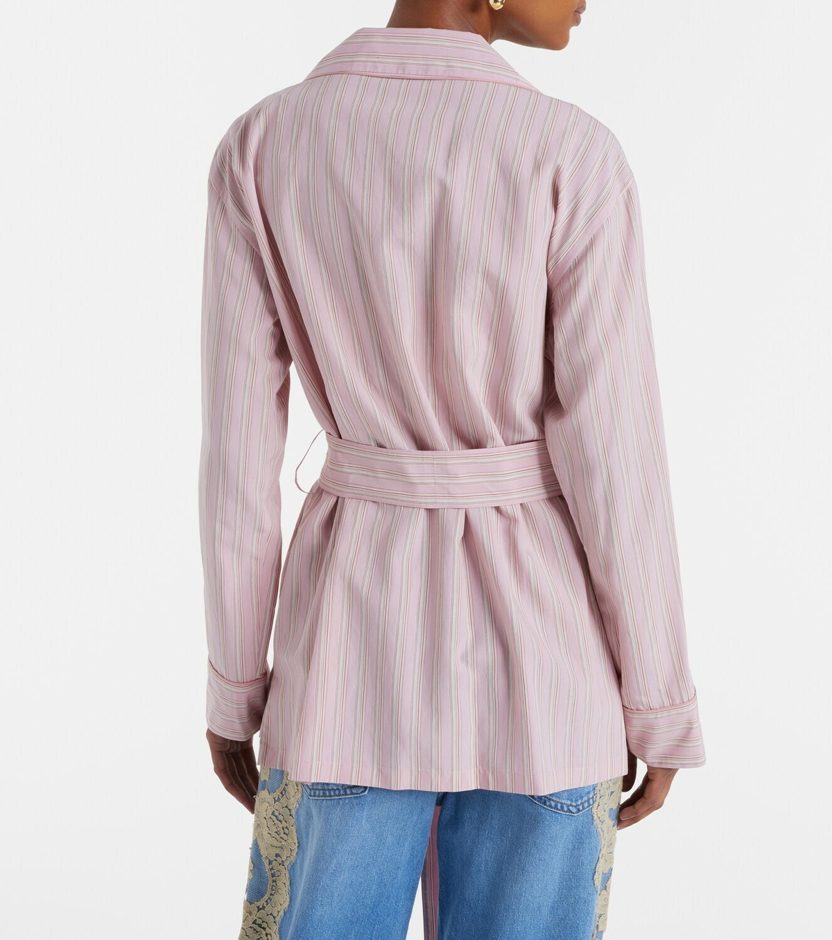 Dolce&Gabbana Belted striped shirt