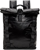 RAINS Black Sibu Rolltop Rucksack Mini Backpack