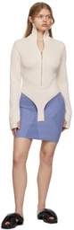 Gauge81 Blue Ribbed Zafra Skirt