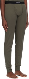 TOM FORD Khaki Jacquard Long Johns