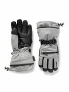 Moncler Grenoble - Grenoble Stretch-Shell and Leather Ski Gloves - Gray