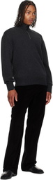Ferragamo Gray High Neck Cashmere Turtleneck