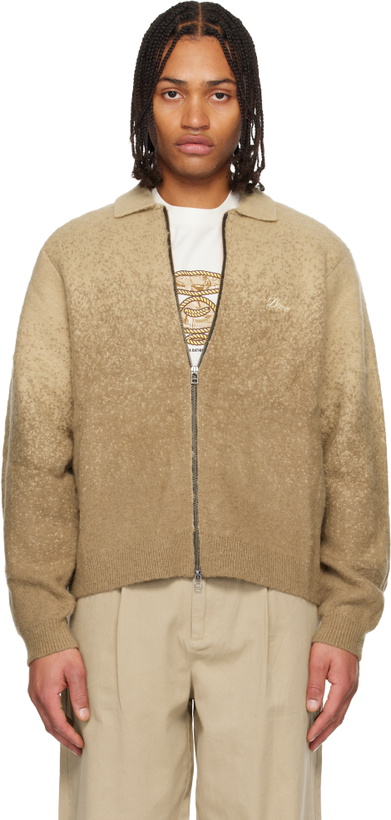 Photo: Dime Beige Mohair Double Zip Knit Sweater
