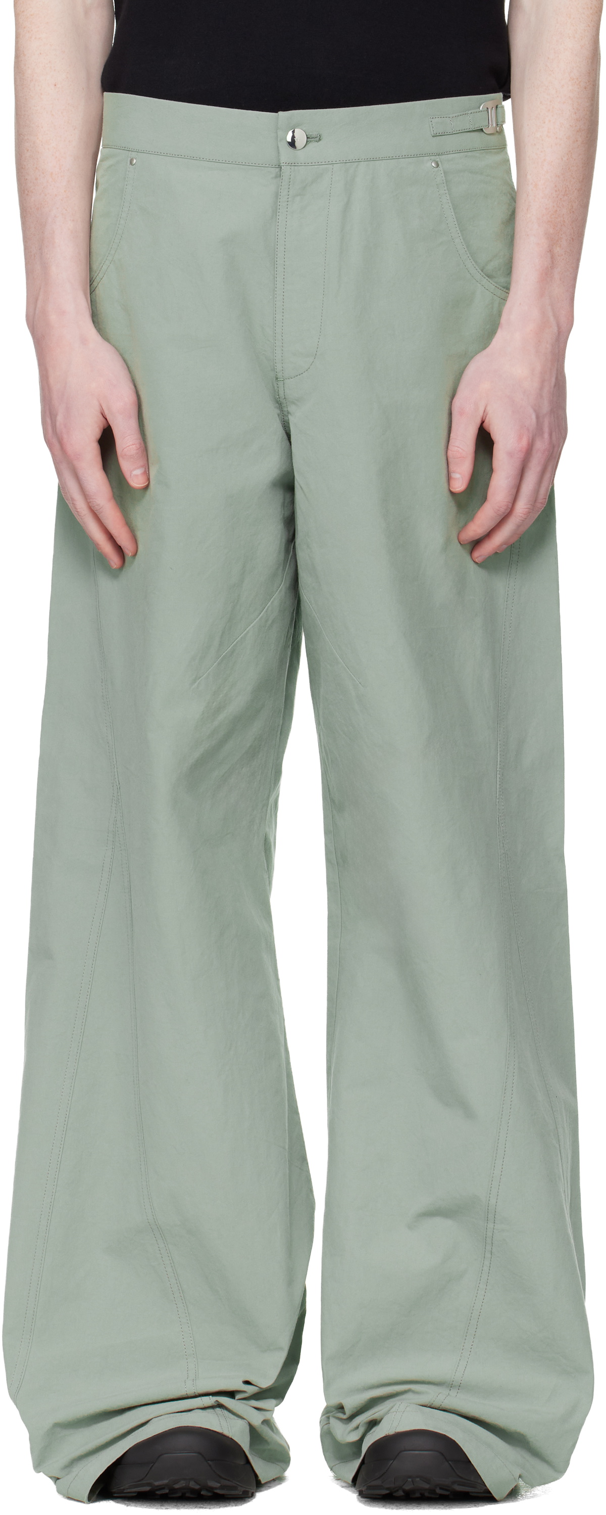 HELIOT EMIL Green Sella Trousers
