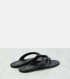Prada Logo padded leather thong sandals
