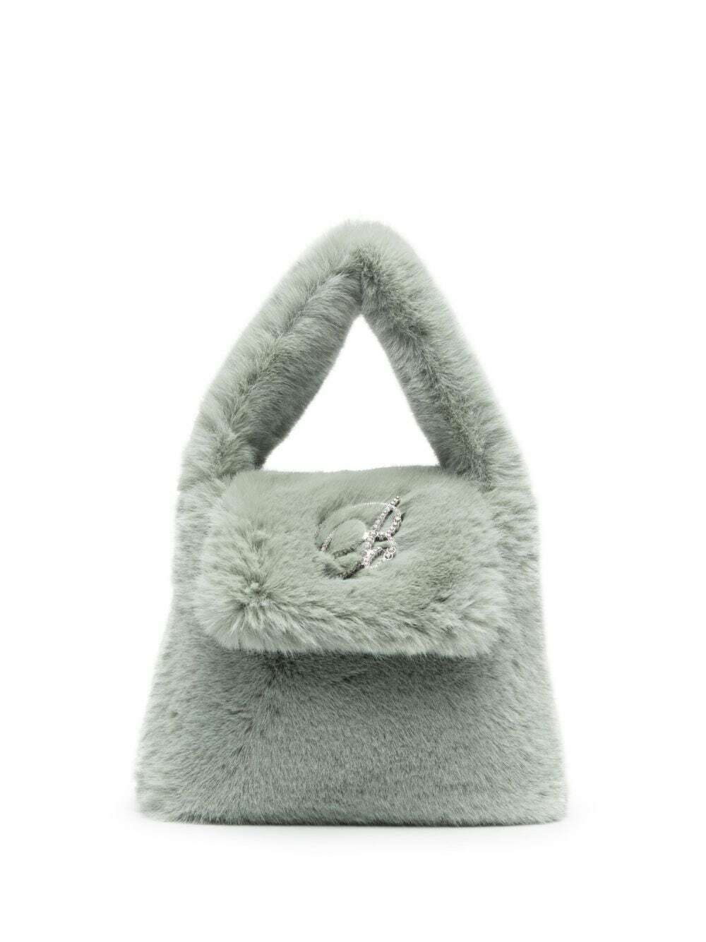 BLUMARINE - Logo Faux Fur Top-handle Bag Blumarine