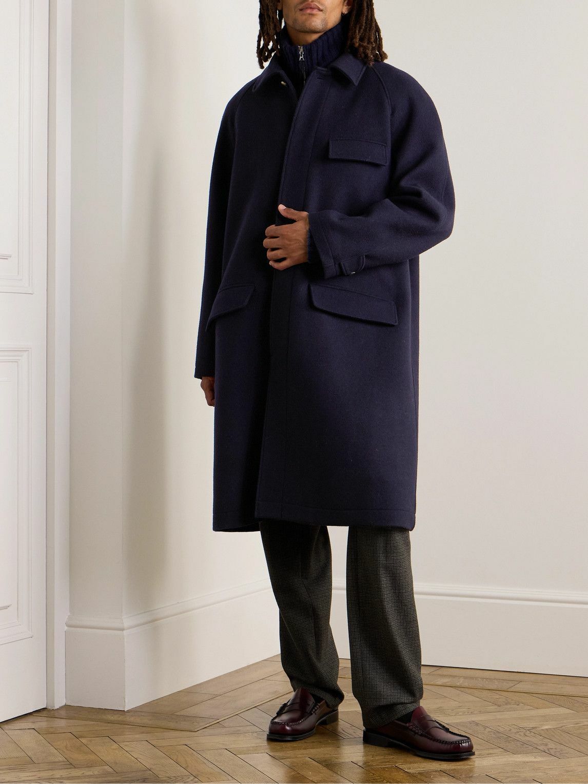 De Bonne Facture - Wool Coat - Blue De Bonne Facture