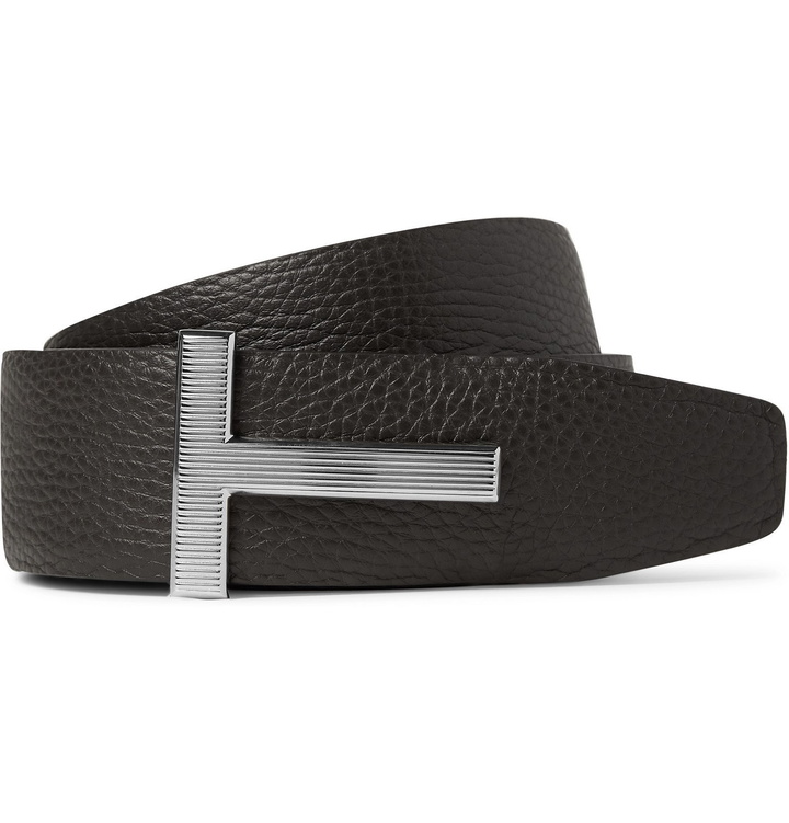 Photo: TOM FORD - 4cm Black and Midnight-Blue Reversible Full-Grain Leather Belt - Black