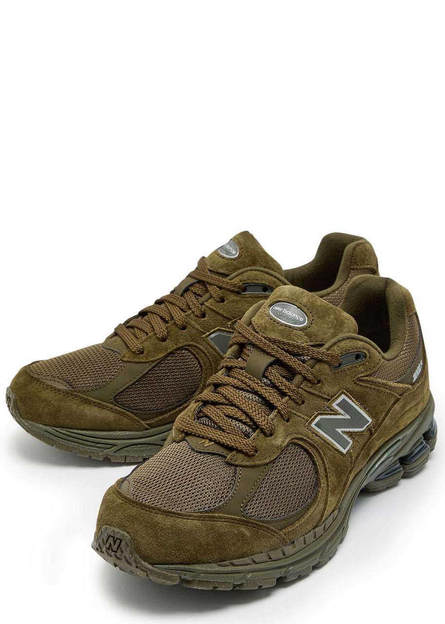 New Balance 2002R Panelled Suede and Mesh-knit Sneakers Dark Green
