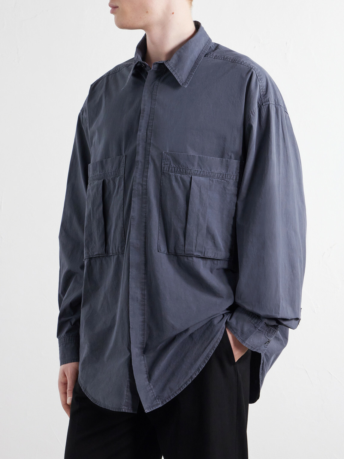 AGOLDE - Clark Organic Cotton Shirt - Gray