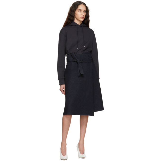 A-Plan-Application Blue Denim Wrap Skirt