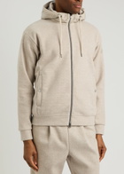 Herno Hooded Felt Sweatshirt Cream