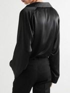 SAINT LAURENT - Silk-Satin Shirt - Black