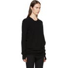 Boris Bidjan Saberi Black Cashmere V-Neck Sweater