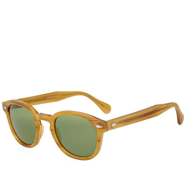 Photo: Moscot Lemtosh Sunglasses Blonde & Calibar Green