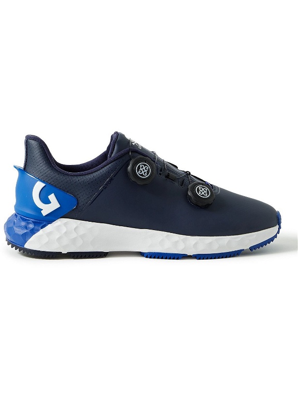 Photo: G/FORE - G/Drive Rubber-Trimmed Coated-Mesh Golf Shoes - Blue