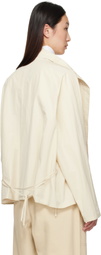 LE17SEPTEMBRE Beige Scarf Short Trench Jacket